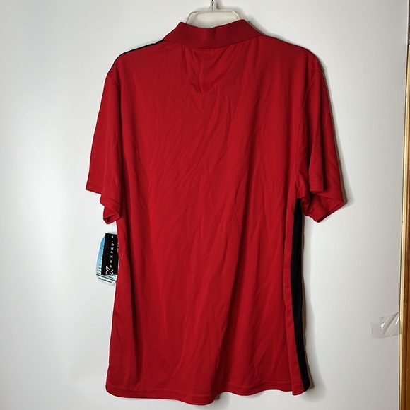 NWT XPBX Pro Mens Polo Red Black Stretch Top Shirt Lightweight L LARGE - Picture 6 of 6